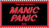 stamp that says manic panic